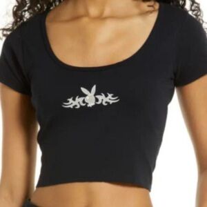 PLAYBOY x PACSUN Sweetheart Scoop Neck Crop Top